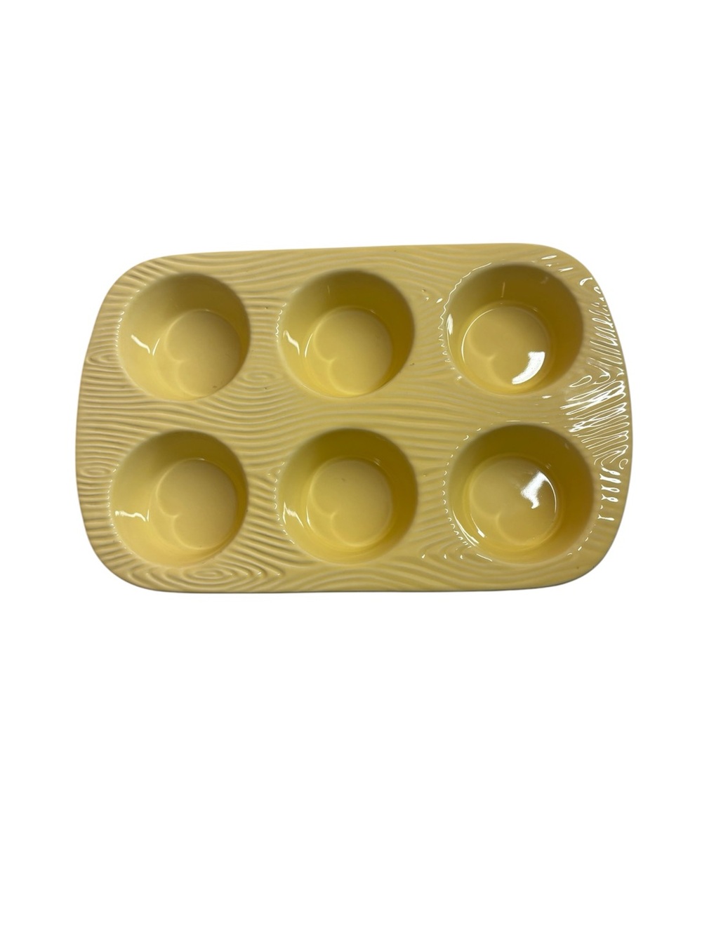Temptations Muffin Dish Yellow 549177 Ceramic Rare